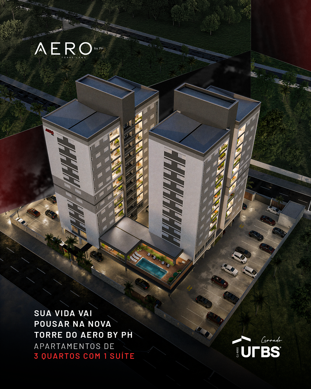 Aero by PH — apartamentos 3 quartos na avenida do antigo aeroporto, Palmas-TO